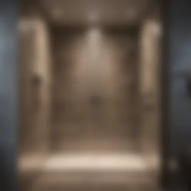 Lighting Up Simplicity Minimalist shower niche with recessed lighting