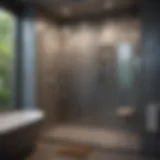 Innovative shower enclosure with patterned glass