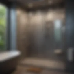 Innovative shower enclosure with patterned glass
