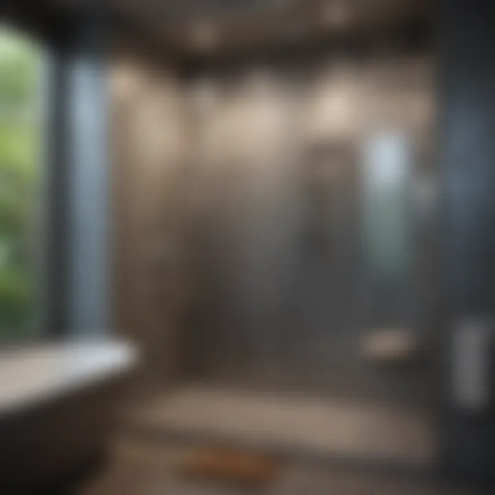 Innovative shower enclosure with patterned glass