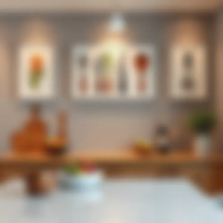 Elegant wall art featuring culinary themes