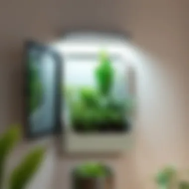 Minimalist wall-mounted herb garden