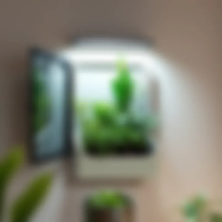 Minimalist wall-mounted herb garden