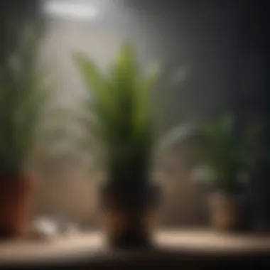 Snake plant thriving in low light environment