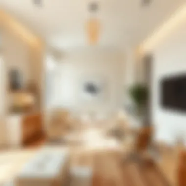 Inviting Office Space in Gentle Beige An inviting office space with gentle beige hues