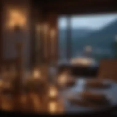 Ambient Candlelight Setting Candlelit Ambiance for a Luxurious Dining Experience