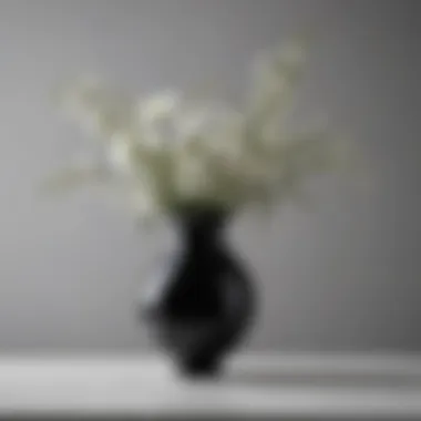 Minimalist Glass Vase with Monochromatic Flowers