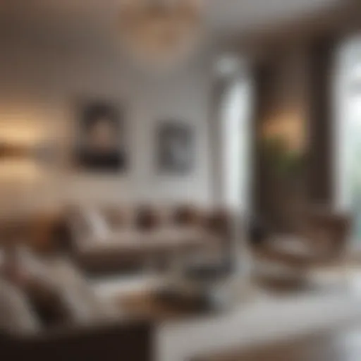 Elegant living room with stylish furniture