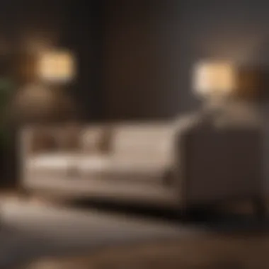 Stylish furniture arrangement enhancing functionality