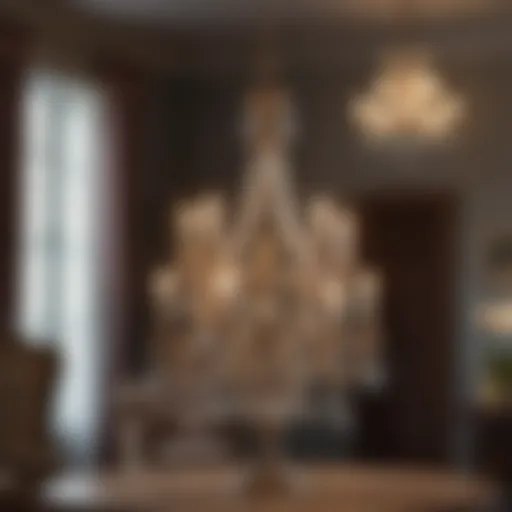 Exquisite Miniature Chandelier in Adult Doll House