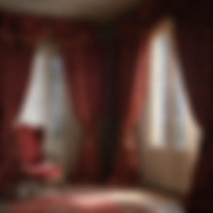 Luxurious Velvet Drapes in Adult Doll House