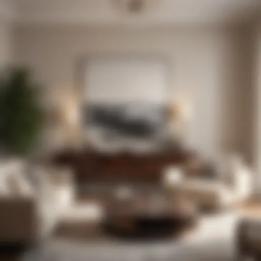 Sophisticated neutral living room paint color