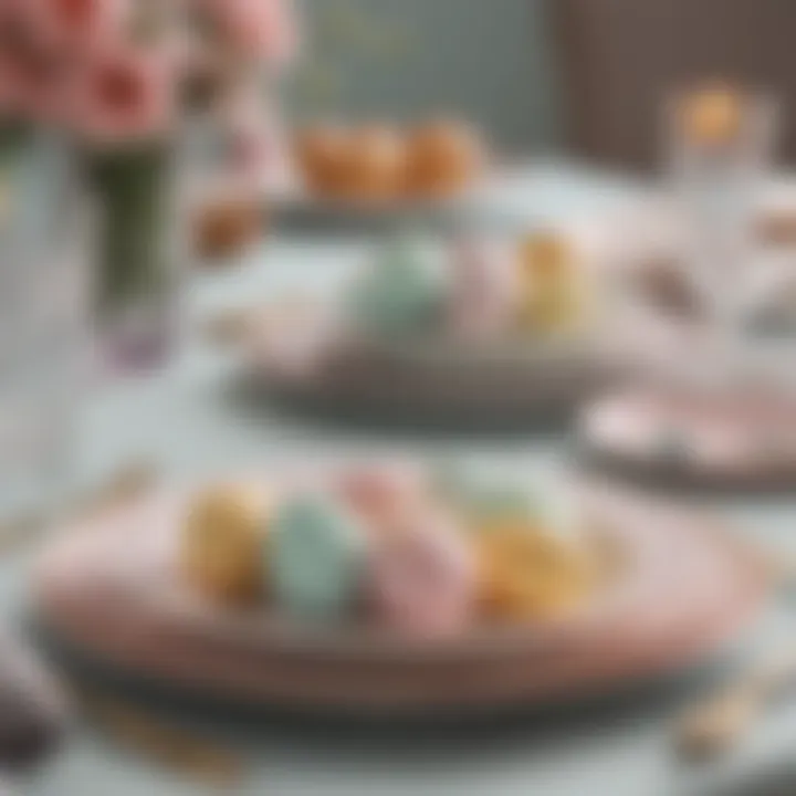 Sophisticated pastel color scheme for Easter dining