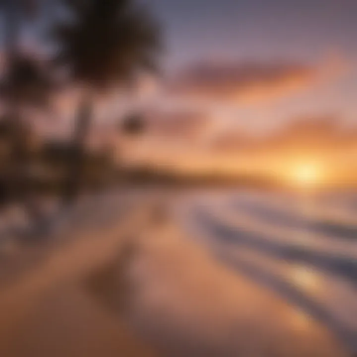 Sunset Over Luxury Beach Resort in Florida