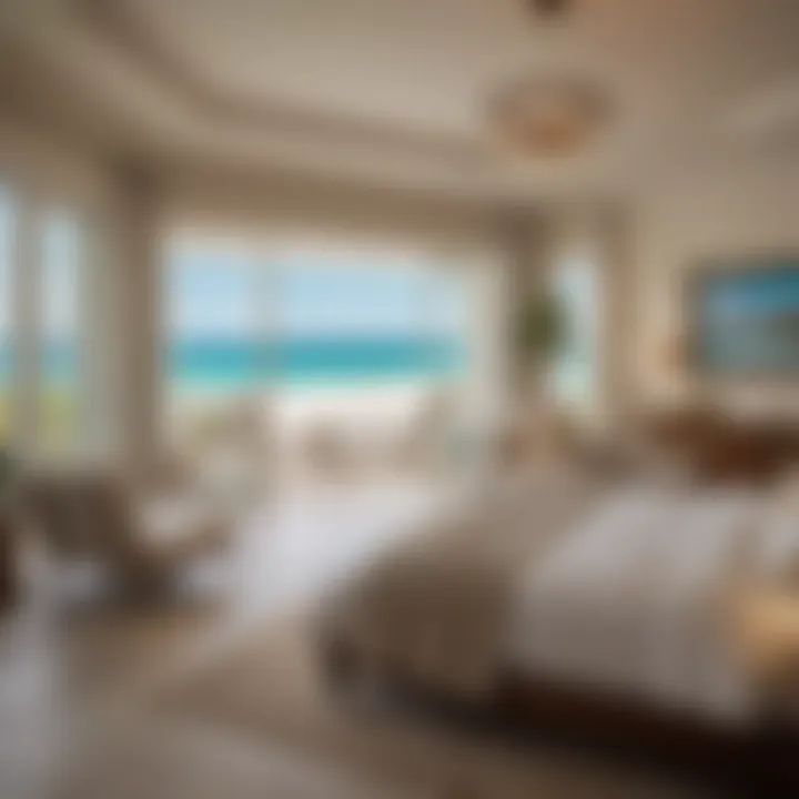 Plush beachfront suite with panoramic ocean views