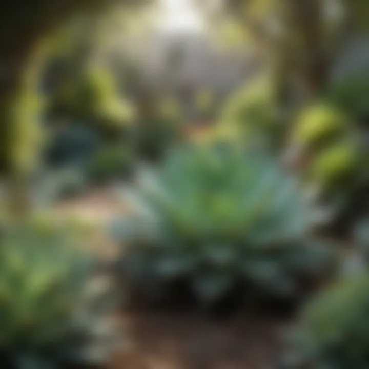 Succulent Greenery in Garden Setting