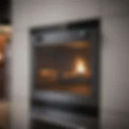 Elegant and modern stove wall decor featuring a minimalist design