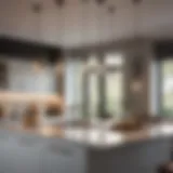 Stylish Pendant Light Fixture in Modern Kitchen