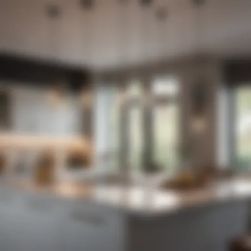 Stylish Pendant Light Fixture in Modern Kitchen