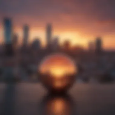 Capturing Sunset's Radiance in the Cityscape Sunset Splendor Over City Skyline