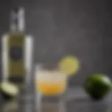 Exquisite Tequila Lime Cocktail in Crystal Glass