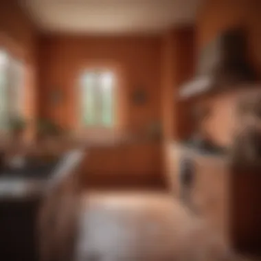 Warm Terracotta Walls in Chef's Kitchen
