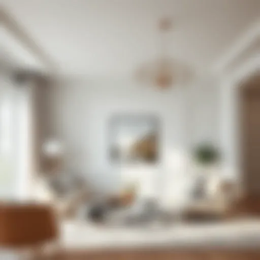 Elegant Living Room with Off-White Walls Elegant living room showcasing off-white walls with modern decor