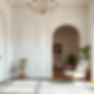 Close-up of off-white paint swatches on a home interior