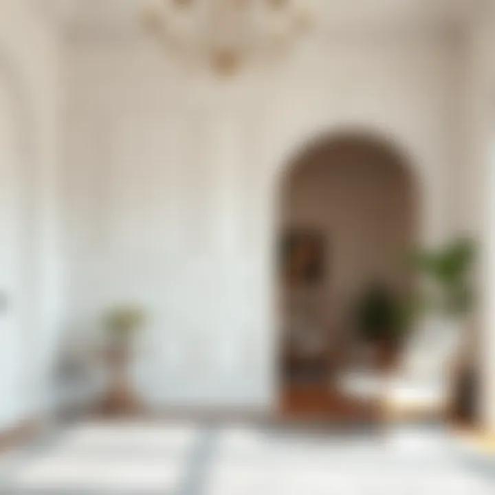 Close-up of off-white paint swatches on a home interior