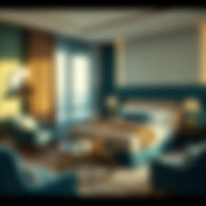 Elegance in Furnishings: Matching Pieces for Sophistication Luxurious furnishings complementing a green and blue theme