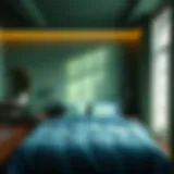 A Harmonious Blend: Green and Blue in Bedroom Design Serene bedroom featuring green and blue color palette