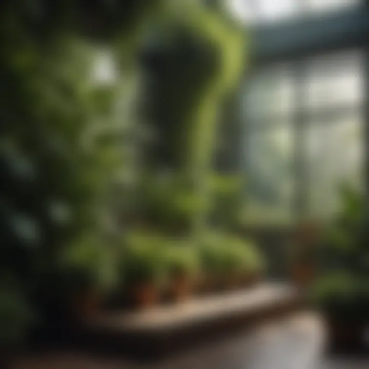 Psychological benefits of greenery depicted in a tranquil setting