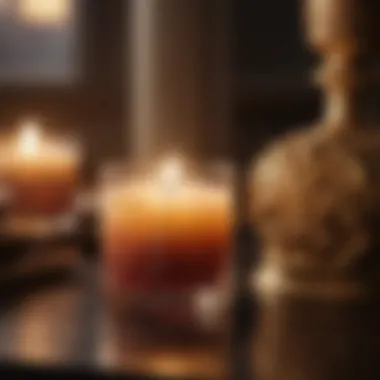 Craftsmanship in Luxury Candles Artisan-crafted candle showcasing intricate design and quality materials