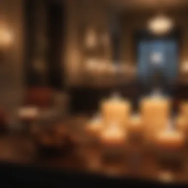 Creating Ambiance with Candlelight A serene ambiance created by soft candlelight in an upscale environment