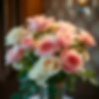 Elegant floral arrangement featuring elite roses