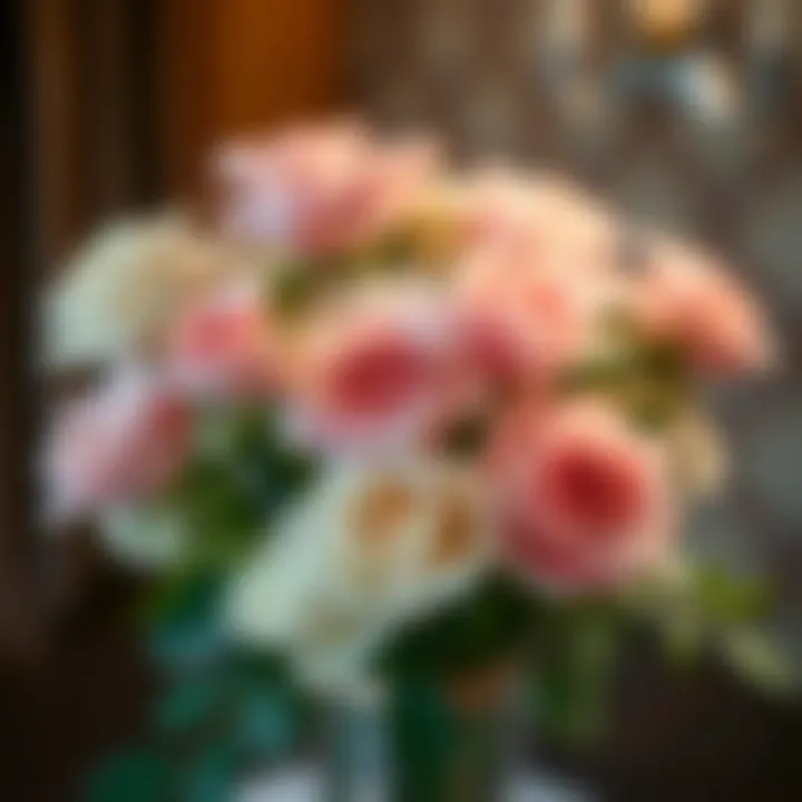 Elegant floral arrangement featuring elite roses