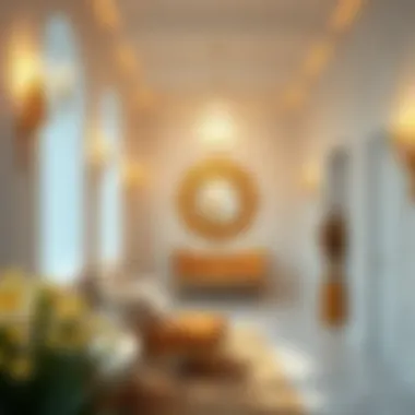 Artistic Gold and White Color Palette Visualization Artistic representation of gold and white paint color palette