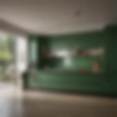 Contemporary Kitchen with Green Accents Modern kitchen featuring green accents