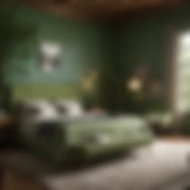 Tranquil Green Bedroom Oasis Serene green bedroom with lush decor