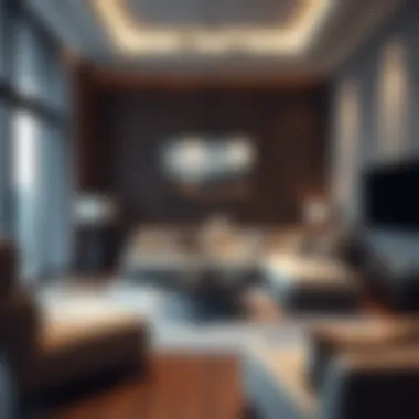 Luxurious Living Room Design Luxurious living room with modern furniture and decor