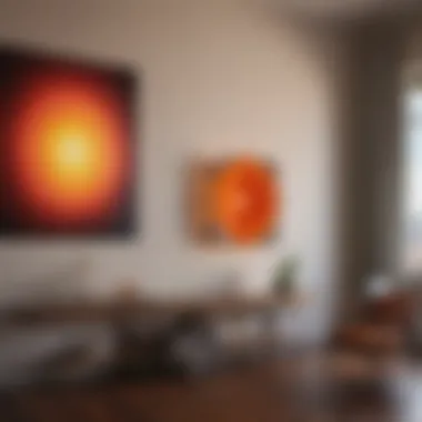 Visual representation of color theory applied to interior design