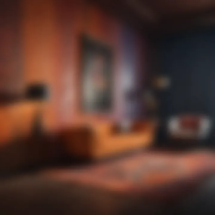 Interior design featuring effective color pairings