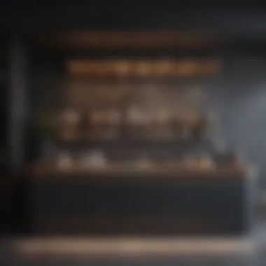 Elegant coffee bar design showcasing minimalist aesthetics