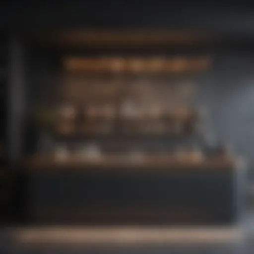 Elegant coffee bar design showcasing minimalist aesthetics