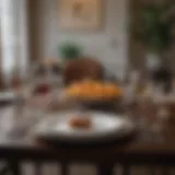 Elegantly arranged dining table with fine tableware.