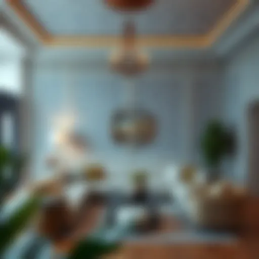 Elevated Elegance in Living Spaces Luxurious living room featuring elegant wallpaper