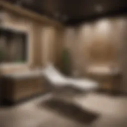 Luxurious facial treatment room with elegant decor