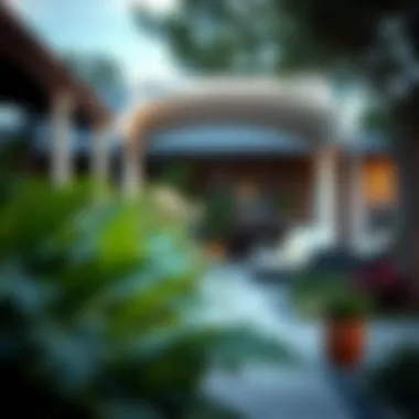 Elegant outdoor space enhanced by sophisticated shade plants