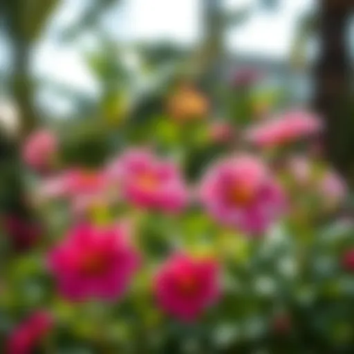 Vibrant shade-loving flowers in a tranquil garden