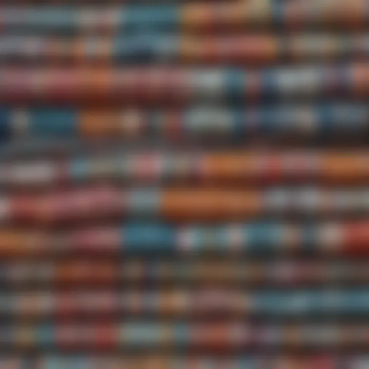 A variety of beach towel designs showcasing patterns and colors